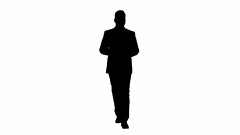 Silhouette Handsome experienced manager writing in notebook his Illustrazione stock
