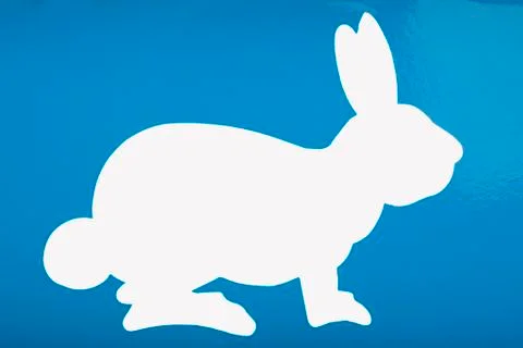 Silhouette of a hare Ilustração Stock