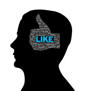 Silhouette head - like Stock Illustration