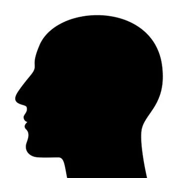 Silhouette of a head Stock Illustration