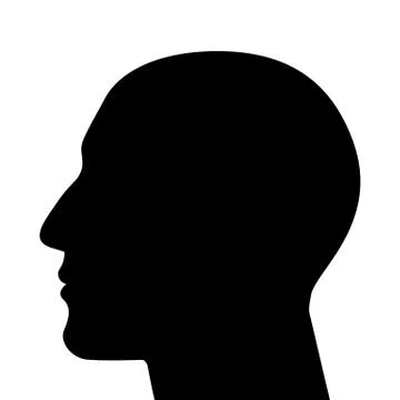 SIlhouette of a head isolated Illustrazione stock
