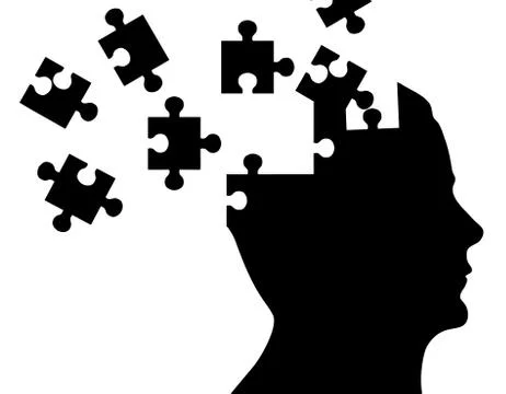 Silhouette head - puzzle Stock Illustration
