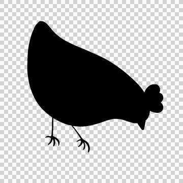Silhouette of a hen. Stock-Illustration