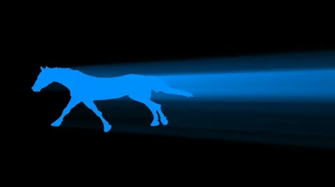SILHOUETTE OF HORSE WITH SPEED EFFECT 動画素材 10757765