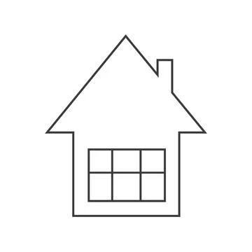 Silhouette of a house, a simple outline vector Illustrazione stock