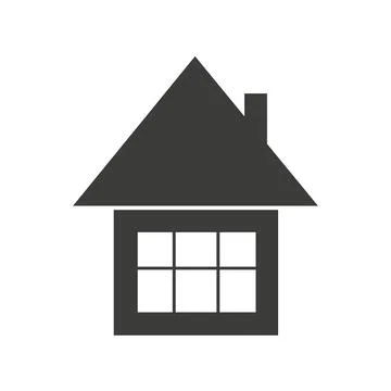 Silhouette of a house, a simple vector icon Stock Illustration