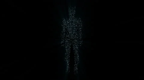 Silhouette of a human figure moving in the space 4K Stock Footage 62112385