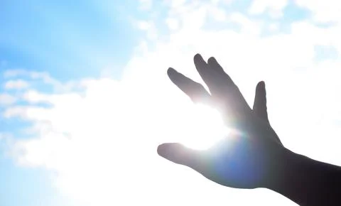 Silhouette of human hand Stock-Fotos