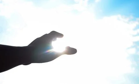 Silhouette of human hand Stock-Fotos