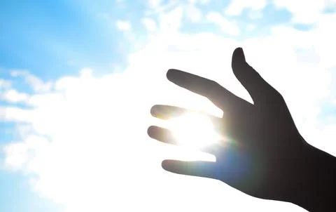 Silhouette of human hand Stock-Fotos