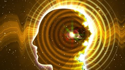 Silhouette of human head activates pineal gland 스톡 동영상 263757831