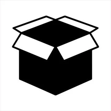 Silhouette Icon of boxes Stock Illustration
