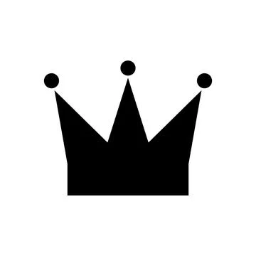 Silhouette icon of a crown. Vector. Stock Illustration