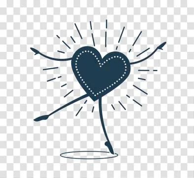 Silhouette icon of dancing Illustrazione stock