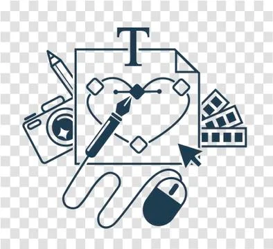 Silhouette icon  designer Illustrazione stock