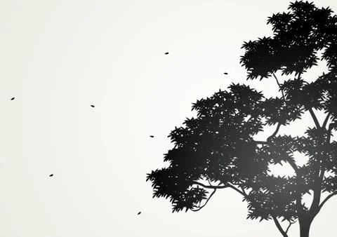 Silhouette Illustration Of A Tree Stock Illustration