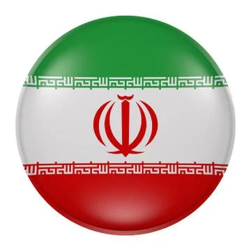 Silhouette of Iran button Stock Illustration