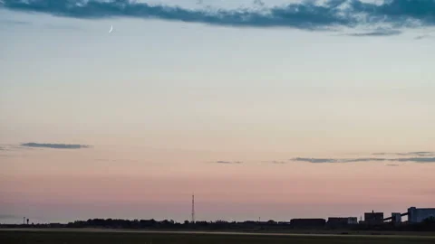 Silhouette of a iron ore processing plant, Opencast mining of iron ore in the Video stock 94454280