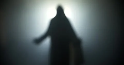 Silhouette of Jesus Christ in Light in Easter Resurrection, Christianity Stock Footage 306578793