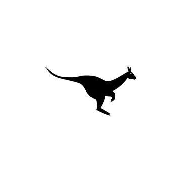 Silhouette of a kangaroo icon. Element of animals icon for mobile concept and Stock Illustration