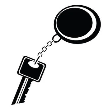 Silhouette of key Stock Illustration