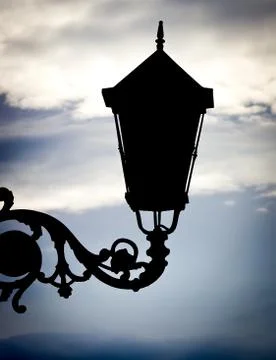Silhouette lamppost Stock Photos