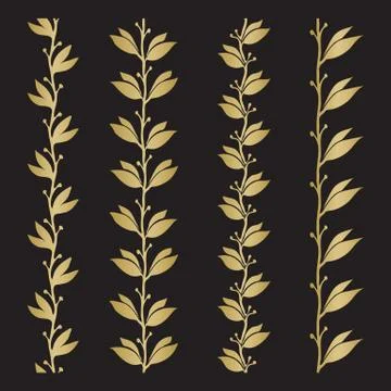 Silhouette laurel ribbons Stock Illustration