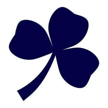 Silhouette leaf clover on a white background Stock Illustration