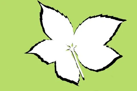 Silhouette leaf Foto stock