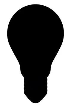 Silhouette with a light bulb Stock Illustration