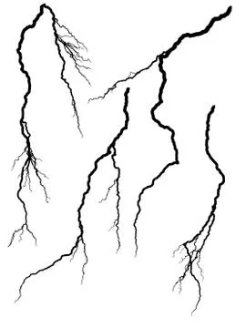 Silhouette of lightning Stock-Illustration