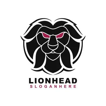 Silhouette lion Stock Illustration