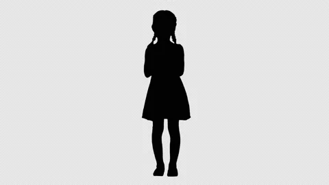 little girl silhouette