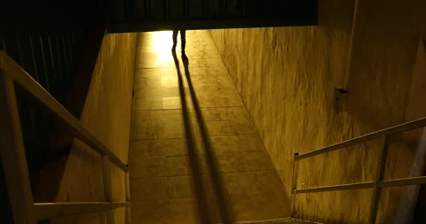 Silhouette of Man in corridor Stock Footage 293175215