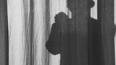 Silhouette of a man doing a workout. Warm up on a sunny day. Sport and healthy Video stock 146383789