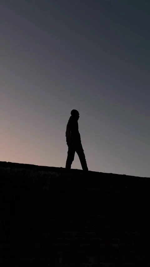 Silhouette of a Man During Sunset Time 스톡 동영상 320828068