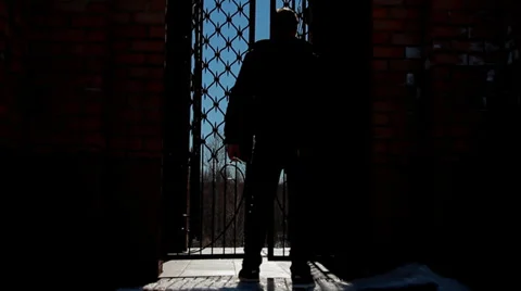  silhouette of a man Stock Footage 32215954