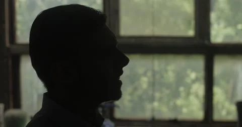 Silhouette of a man. Stock Footage 52273540