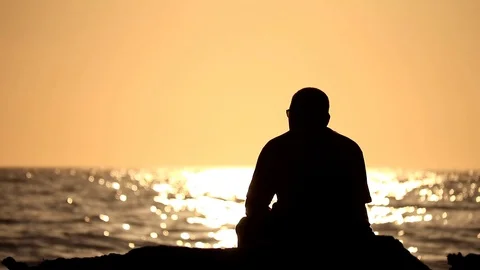 Silhouette Of A Man Stock Footage 127268579