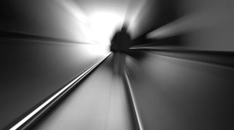 Silhouette of man going up on escalator Stock Footage 54654443
