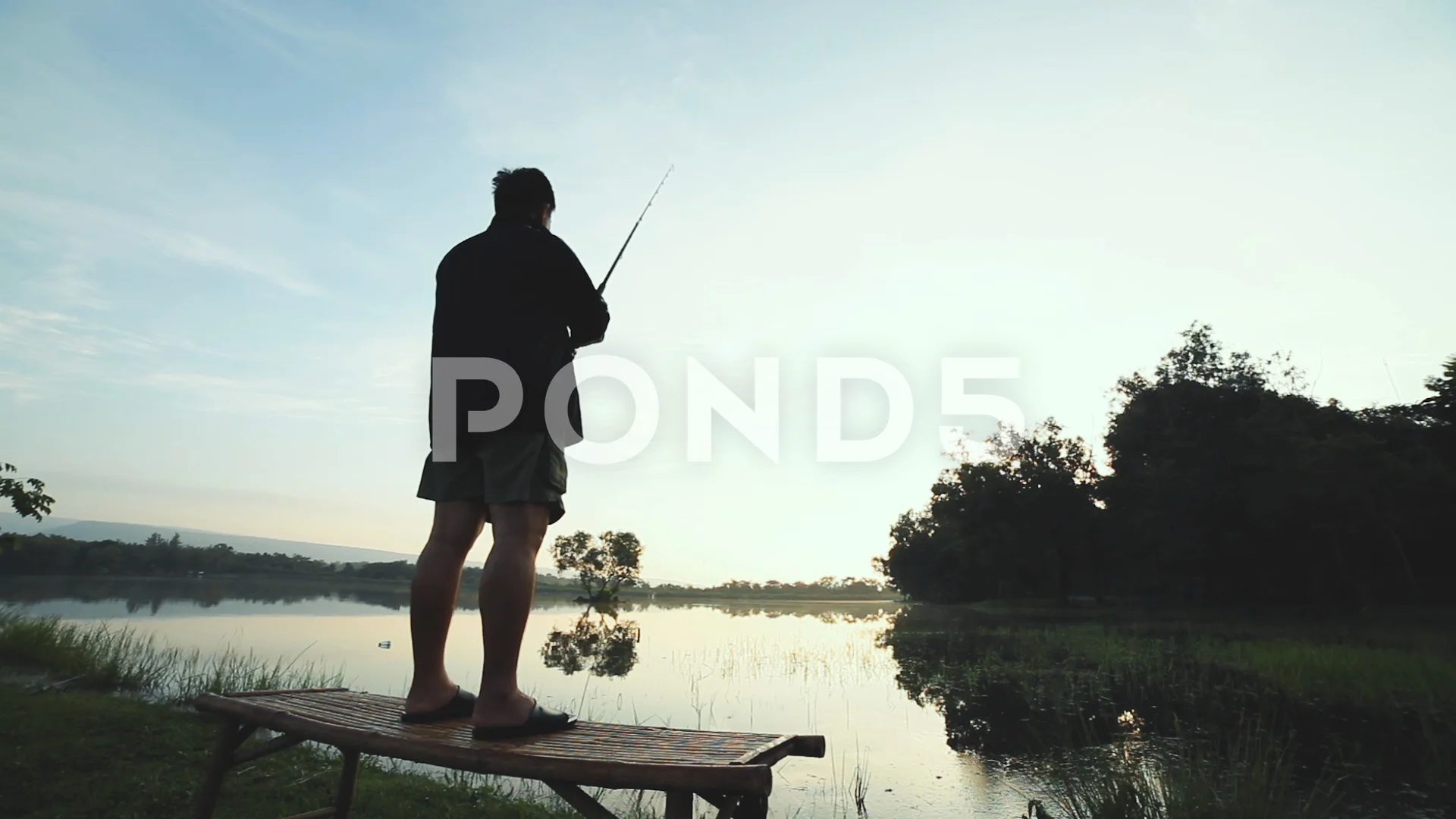 Download Fishing Pole Silhouette Stock Footage Royalty Free Stock Videos Pond5