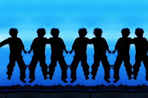 Silhouette of man Stock Illustration