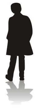 Silhouette of man Stock Illustration