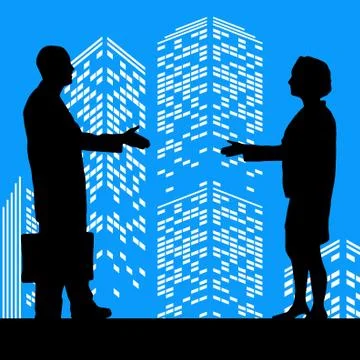 Silhouette man Stock Illustration
