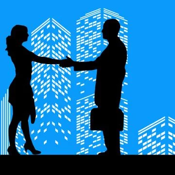 Silhouette man Stock Illustration