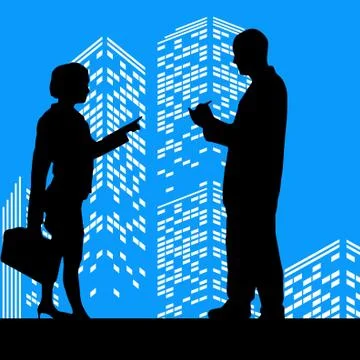 Silhouette man Stock Illustration