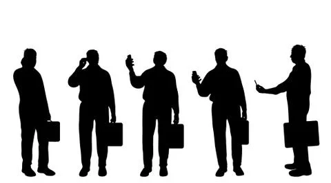 Silhouette of man Stock Illustration