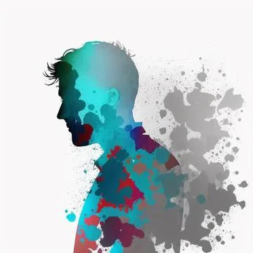 Silhouette of a man Stock Illustration