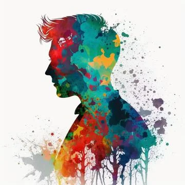 Silhouette of a man Stock Illustration