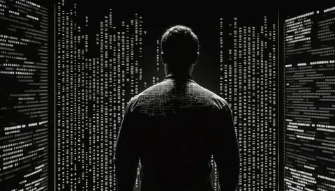 The silhouette of a man Illustrazione stock